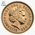 Moneda de oro caliente del metal del logotipo de la reina de encargo de la venta 3D para el regalo del recuerdo